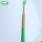 Natural Bamboo Toothbrush Black Head Round Bamboo Handle Soft Black Bristle Toothbrush